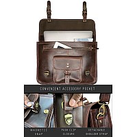 Rustic Town Leather Messenger Bag For Men Full Grain Leather Briefcase Laptop Satchel Office Crossbody Travel Bag 16 Inch Mu