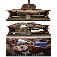 Rustic Town Leather Messenger Bag For Men Full Grain Leather Briefcase Laptop Satchel Office Crossbody Travel Bag 16 Inch Mu