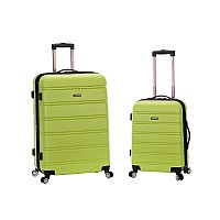 20 Inch , 28 Inch 2Pc Expandable Abs Spinner Set - Lime