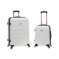 20 Inch , 28 Inch 2Pc Expandable Abs Spinner Set - White