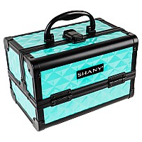 Shany Chic Makeup Train Case Cosmetic Box Portable Makeup Case Cosmetics Beauty Organizer Jewelry Storage With Locks Multi Tray