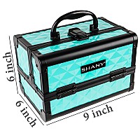 Shany Chic Makeup Train Case Cosmetic Box Portable Makeup Case Cosmetics Beauty Organizer Jewelry Storage With Locks Multi Tray