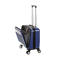 Rockland Revolution Hardside Rolling Computer Case Blue Carryon 17Inch