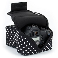 Usa Gear Dslr Camera Sleeve With Neoprene Protection Holster Belt Loop And Accessory Storage Compatible With Canon Eos Rebel