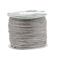 Mandala Crafts Silver 05Mm Waxed Cord For Jewelry Making 109 Yds Silver Waxed Cotton Cord For Jewelry String Bracelet Cord Wax