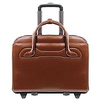 Mcklein W Series Willowbrook Top Grain Cowhide Leather 17 Leather Patented Detachable Wheeled Ladies Laptop Briefcase Bro