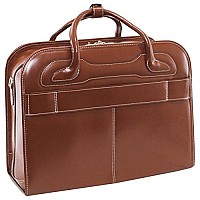 Mcklein W Series Willowbrook Top Grain Cowhide Leather 17 Leather Patented Detachable Wheeled Ladies Laptop Briefcase Bro