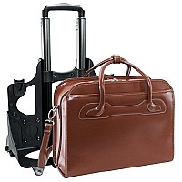 Mcklein W Series Willowbrook Top Grain Cowhide Leather 17 Leather Patented Detachable Wheeled Ladies Laptop Briefcase Bro