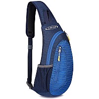 G4Free Unisex Shoulder Backpack Mini Casual Cross Body Bag Outdoor Sling Backpack Chest Pack Blue For Cycling Hiking Camping Tr