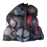 Super Z Outlet Sports Ball Bag Drawstring Mesh Extra Large Professional Equipment With Shoulder Strap Black 30 X 40 Inches