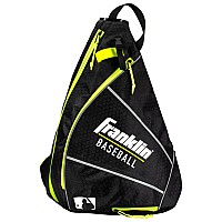 Franklin Sports Mlb Slingbak Compact Baseball Bag Youth Tball Equipment Carry Bag Black Optic Yellow