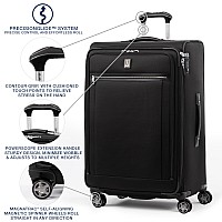 Travelpro Platinum Elite Softside Expandable Checked Luggage 8 Wheel Spinner Large Suitcase Tsa Lock Men And Women Shadow Bl