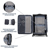 Travelpro Platinum Elite Softside Expandable Checked Luggage 8 Wheel Spinner Large Suitcase Tsa Lock Men And Women Shadow Bl