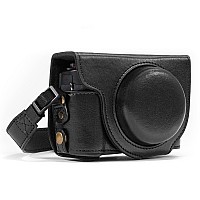 Megagear Mg975 Canon Powershot G7 X Mark Ii Ever Ready Leather Camera Case And Strap With Battery Access Black