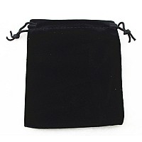 Pack Of 25 Velvet Gift Bags Drawstring Jewelry Pouches Candy Bags Wedding Favors 48 X 36 Black