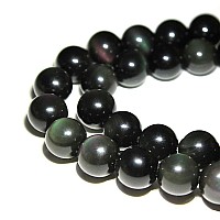 Mjdcb Rare Collection Natural Stone Beads Rainbow Obsidian Round Loose Beads For Jewelry Making Diy Bracelet Necklace 8Mm