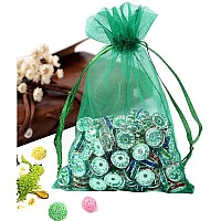 Wuligirl 100Pcs Sheer Organza Bag 4X6 With Drawstring Jewelry Pouches Bags For Party Wedding Favor Candy Seashell Gift Bags Gre