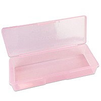 Beauticom Personal Box Storage Case for Professional Manicurist Nails Pedicure (Large Size) (4 Pieces, PINK)