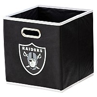 Franklin Sports Nfl Las Vegas Raiders Collapsible Storage Bin Nfl Folding Cube Storage Container Fits Bin Organizers Fabric Nfl