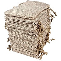 Hapdoo 30 Pack Burlap Bags With Drawstring Gift Bags Jewelry Pouches Sacks For Wedding Party And Diy Craft 55 X 4 Inches Pres