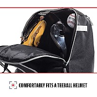 Franklin Sports Kids Baseball Bag Youth Tball Baseball Backpack Boys Girls Bat Pack For Teeball Baseball Youth Baseb