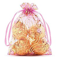 Wudygirl 100Pcs Organza Bag 4X6 Drawstring Jewelry Candy Pouches Bags Wedding Party Favor Chocolatebusiness Cards Gift Bags W