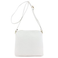 Deluxity Lightweight Medium Crossbody Bag With Tassel White