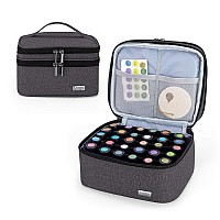 LUXJA Essential Oil Carrying Case - Holds 30 Bottles (5ml-30ml, Also Fits for Roller Bottles), Double-Layer Organizer for Essential Oil and Accessories, Black (Bag Only)