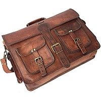 Cuero Dhk 16 Inch Vintage Handmade Leather Messenger Bag Laptop Briefcase Computer Satchel Bag For Men Women 16 Inch Medium