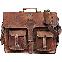 Cuero Dhk 16 Inch Vintage Handmade Leather Messenger Bag Laptop Briefcase Computer Satchel Bag For Men Women 16 Inch Medium