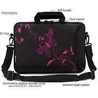 Richen 14 15 154 156 Inch Laptop Shoulder Bag Notebook Handle Sleeve Neoprene Soft Carrying Travel Case With Accessories Pocke