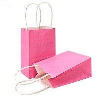 Azowa Gift Bags Mini Kraft Paper Bags With Handleslight Pink 25 Pcs