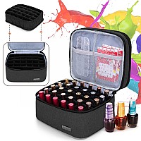 Luxja Nail Polish Carrying Case Holds 20 Bottles 15Ml 05 Floz Portable Organizer Bag For Nail Polish And Manicure Set