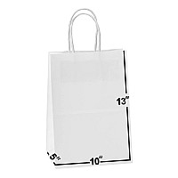 Paper Bags With Handles Bulks 10 X 5 X 13 50 Bags Ideal For Shopping Packaging Retail Party Craft Gifts Wedding Recycl