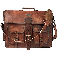 Cuero Dhk 14 Inch Vintage Handmade Leather Messenger Bag For Laptop Briefcase Best Computer Satchel Distressed Bag