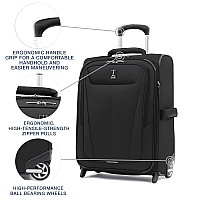 Travelpro Maxlite 5 Softside Expandable Upright 2 Wheel Carry On Luggage Lightweight Suitcase Men And Women Black Carry On 2