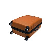 Rockland Melbourne Hardside Expandable Spinner Wheel Luggage Orange Checkedlarge 28Inch