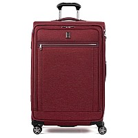 Travelpro Platinum Elite Softside Expandable Checked Luggage 8 Wheel Spinner Large Suitcase Tsa Lock Men And Women Bordeaux