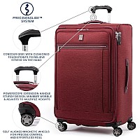 Travelpro Platinum Elite Softside Expandable Checked Luggage 8 Wheel Spinner Large Suitcase Tsa Lock Men And Women Bordeaux