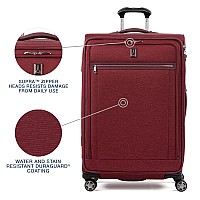 Travelpro Platinum Elite Softside Expandable Checked Luggage 8 Wheel Spinner Large Suitcase Tsa Lock Men And Women Bordeaux