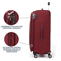 Travelpro Platinum Elite Softside Expandable Checked Luggage 8 Wheel Spinner Large Suitcase Tsa Lock Men And Women Bordeaux