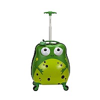 Rockland Jr Kids My First Hardside Spinner Luggage Expandable Frog Carryon 19Inch