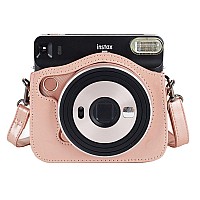 Phetium Protective Case Compatible With Fujifilm Instax Square Sq6 Instant Film Camera Soft Pu Leather Bag With Adjustable Shou