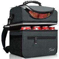 Extra Large Lunch Bag 13L 22 Can Insulated Leakproof Adult Reusable Meal Prep Bento Box Cooler Tote For Men Women With D