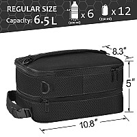 Expandable Insulated Lunch Bag Leakproof Flat Lunch Cooler Tote With Shoulder Strap For Men And Women Suitable For Work Offi