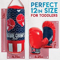 Franklin Sports Future Champs Kids Mini Boxing Set Includes Kids Boxing Gloves Punching Bag Door Jam Bracket With Rope For