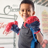 Franklin Sports Future Champs Kids Mini Boxing Set Includes Kids Boxing Gloves Punching Bag Door Jam Bracket With Rope For