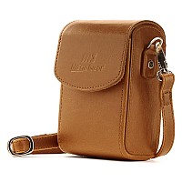 Megagear Mg1504 Canon Powershot Sx740 Hs Sx730 Hs Leather Camera Case With Strap Light Brown