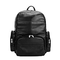 Mckleinusa S Series Cumberland Pebble Grain Calfskin Leather 15 Leather Dual Compartment Laptop Backpack Black 88365 One Size