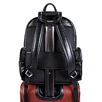 Mckleinusa S Series Cumberland Pebble Grain Calfskin Leather 15 Leather Dual Compartment Laptop Backpack Black 88365 One Size